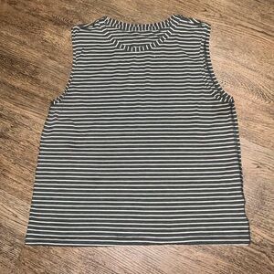 Lululemon Gray and White Striped Tank